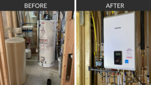 Water Heater Installation - Before and After